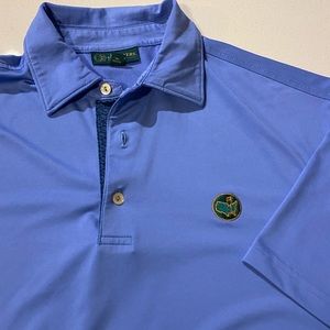 Men's The Masters Polo Size M Blue Golf Augusta National Vintage